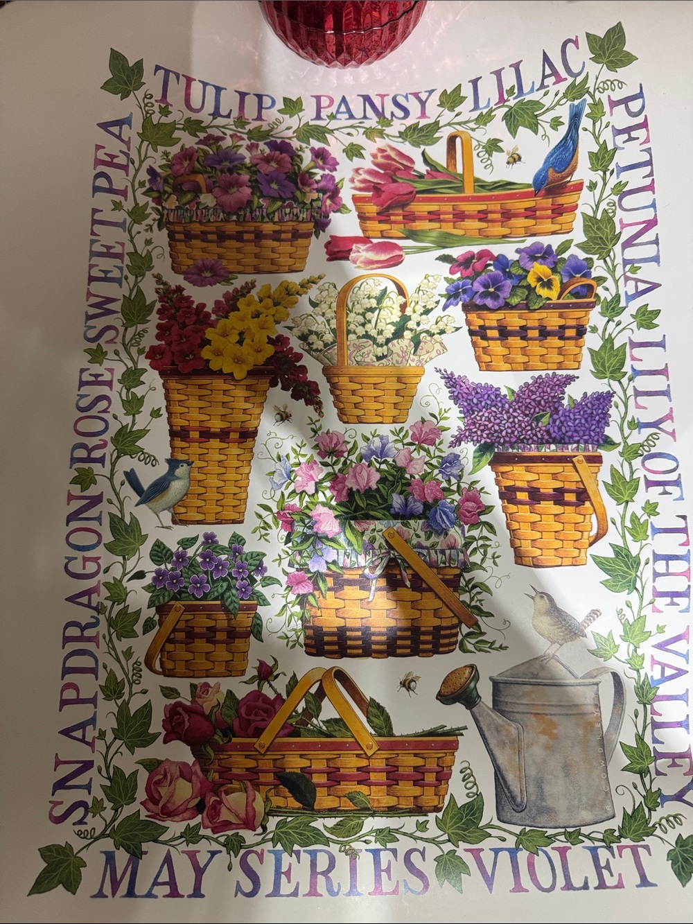 May Series basket print 20W x 24 L